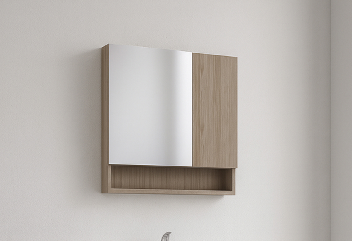 Απεικονίζεται ο καθρέπτης του μπάνιου